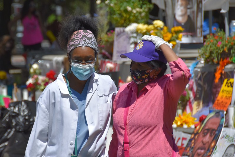 Healthcare workers at BLM